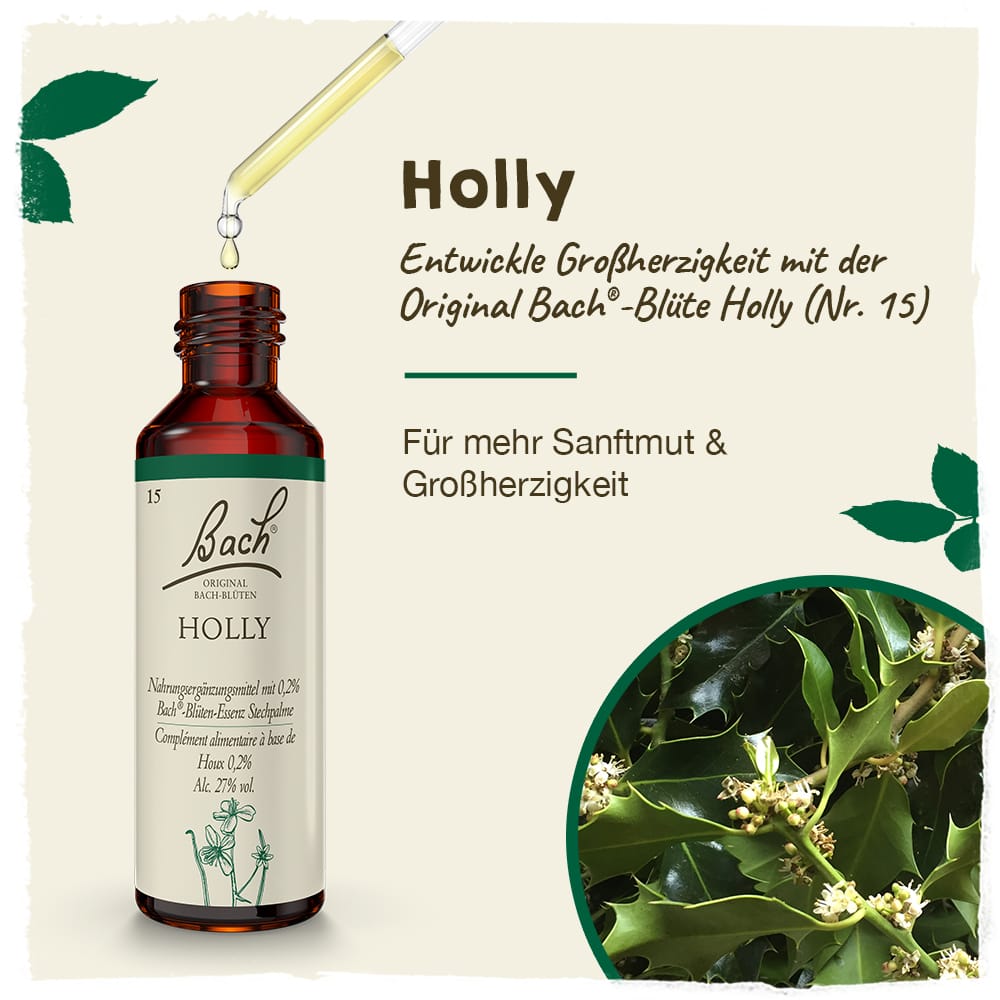 Bach Flower Remedy 20ml Original Bach® Flower Dropper Holly