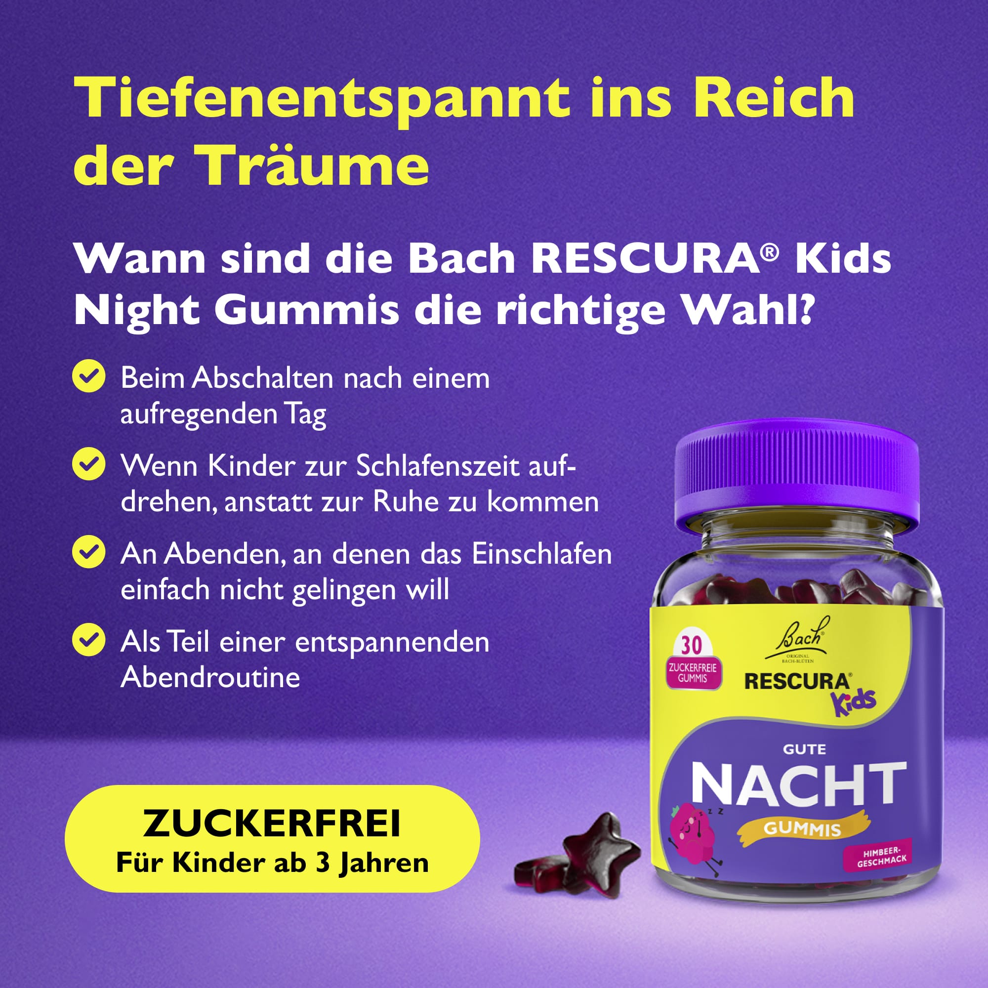 Rescue Remedy 30 Gummis Bach RESCURA® Kids Gute Nacht Gummis