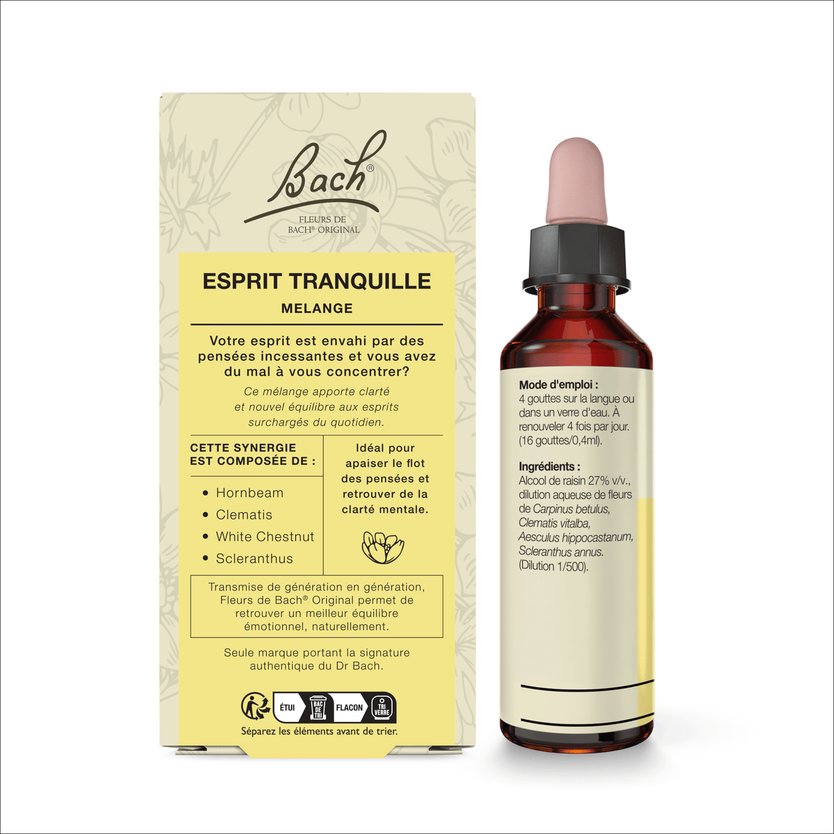 Bach Flower Remedy 20ml Mélange Expert de Bach® Esprit Tranquille