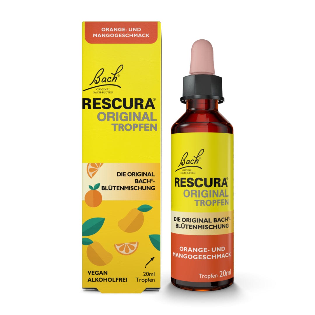 Rescue Remedy 20ml Bach RESCURA® Orange Mango Drops Alcohol Free
