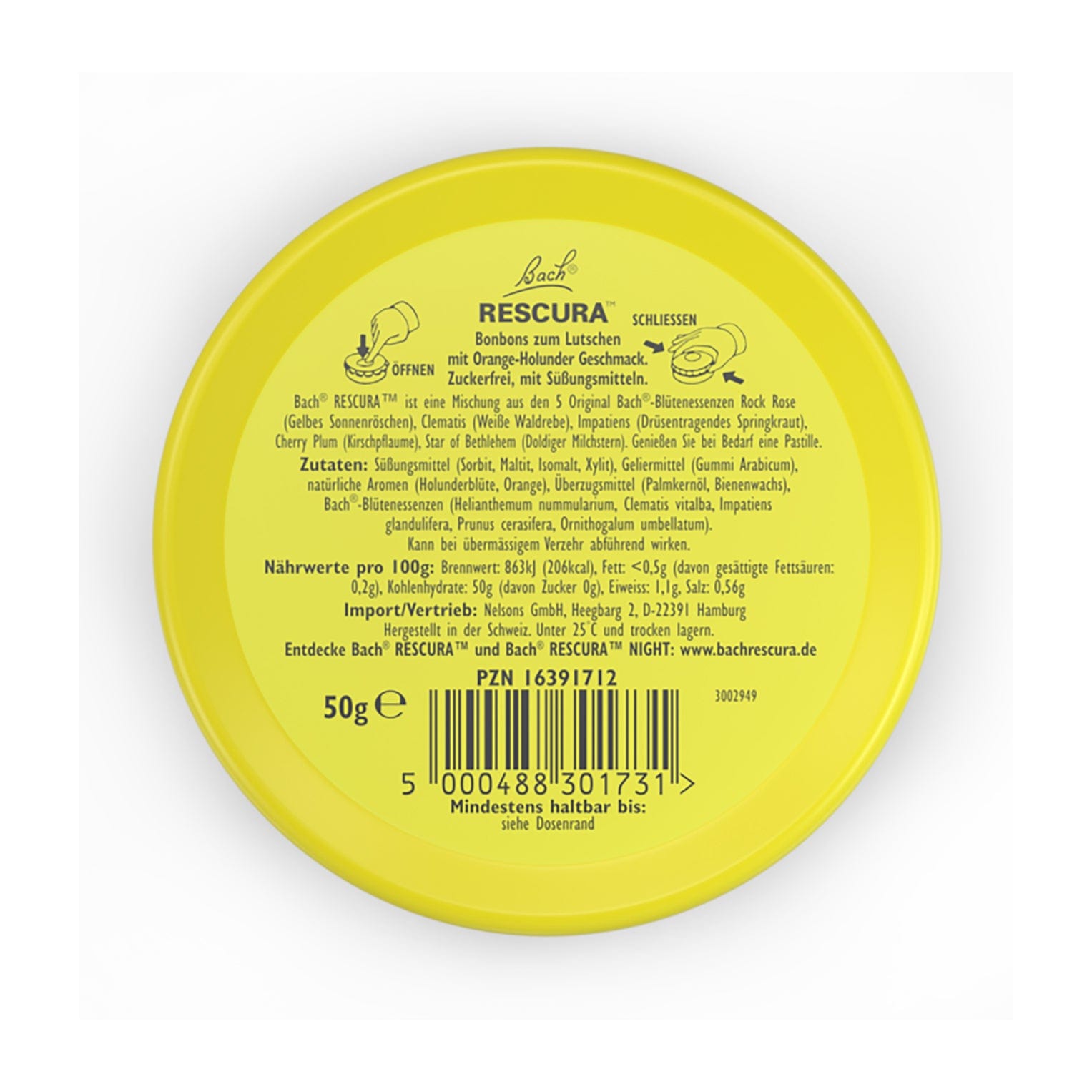 Rescue Everyday emotional support 50g Bach RESCURA®  Pastilles Orange Elderflower