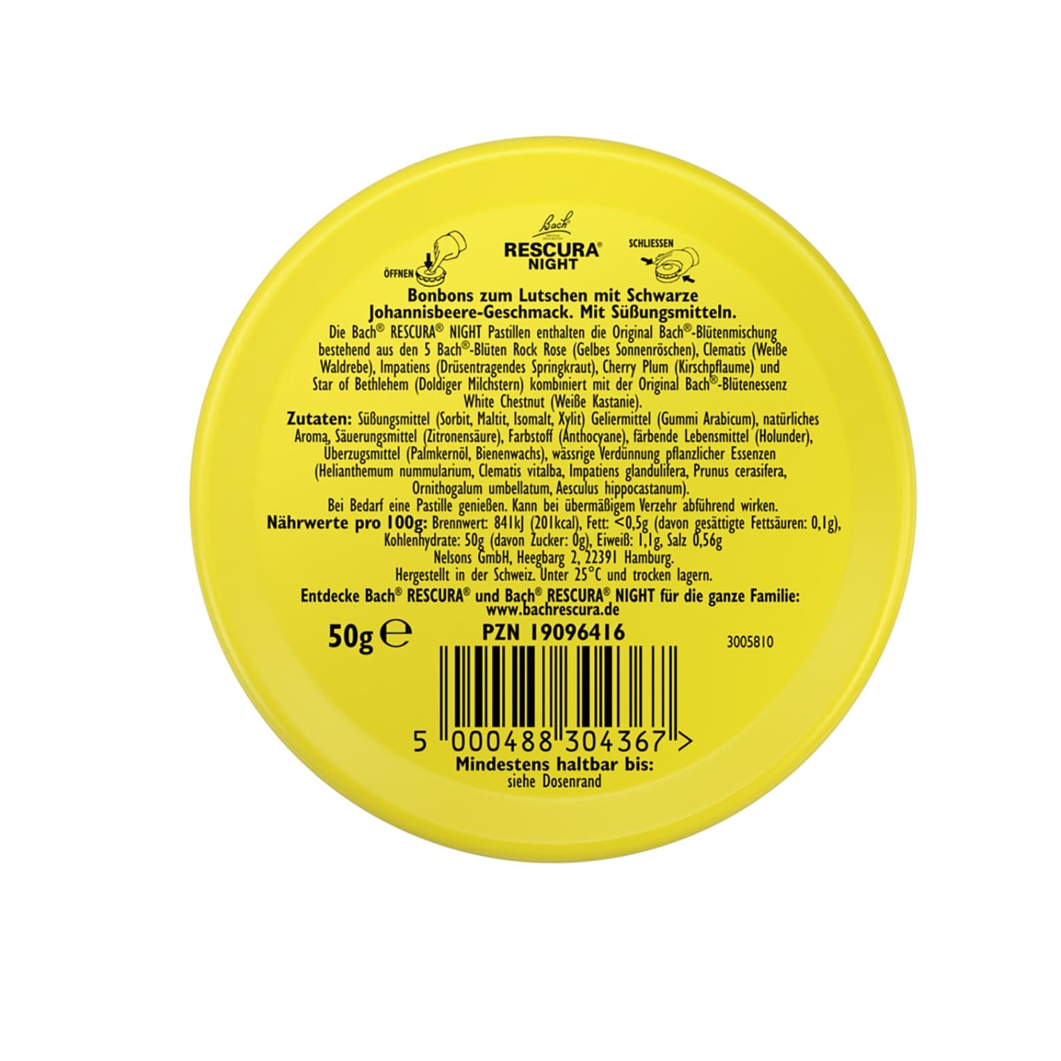 Rescue Everyday emotional support 50g Bach RESCURA® Night Pastilles Blackcurrant