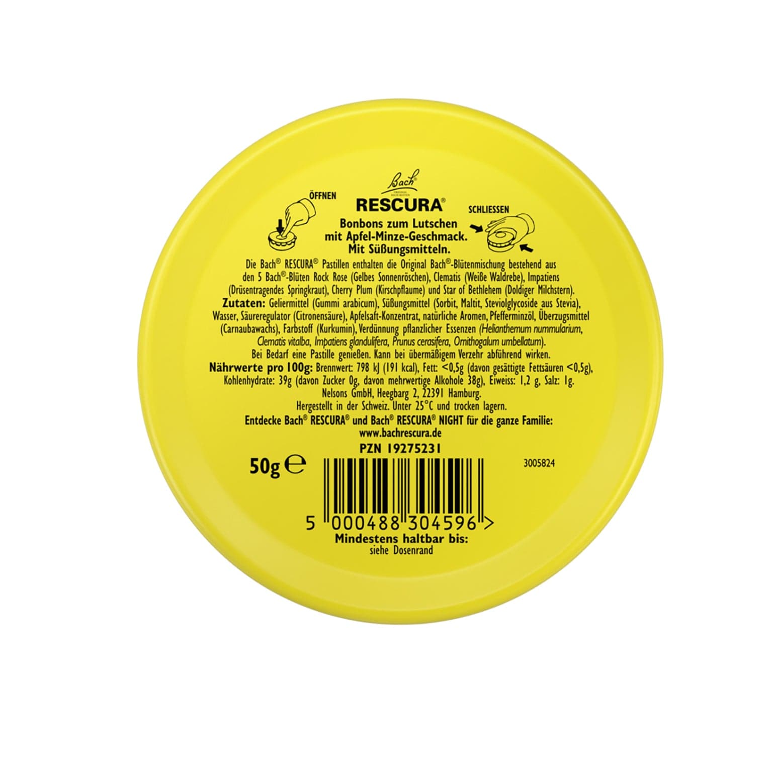 Rescue Remedy 50g Bach RESCURA® Pastilles Apple Mint