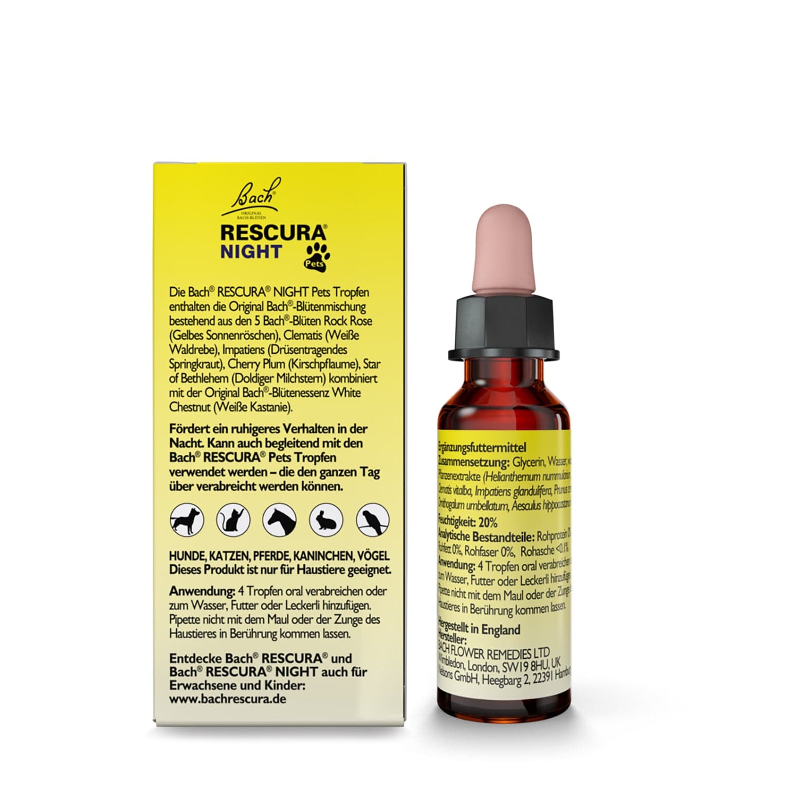 Rescue Pets 10ml Bach RESCURA® Night Pets Drops