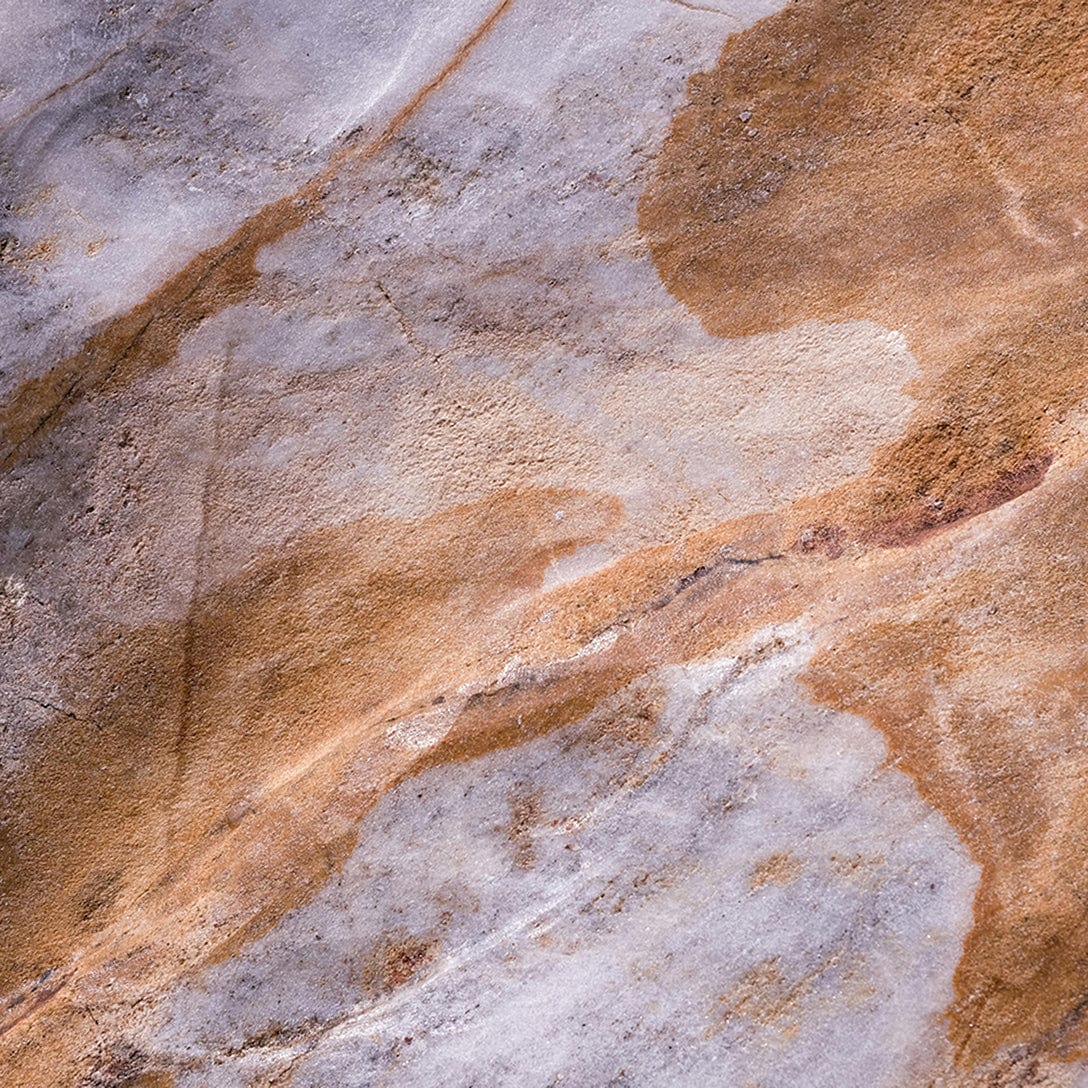 Water running over rock