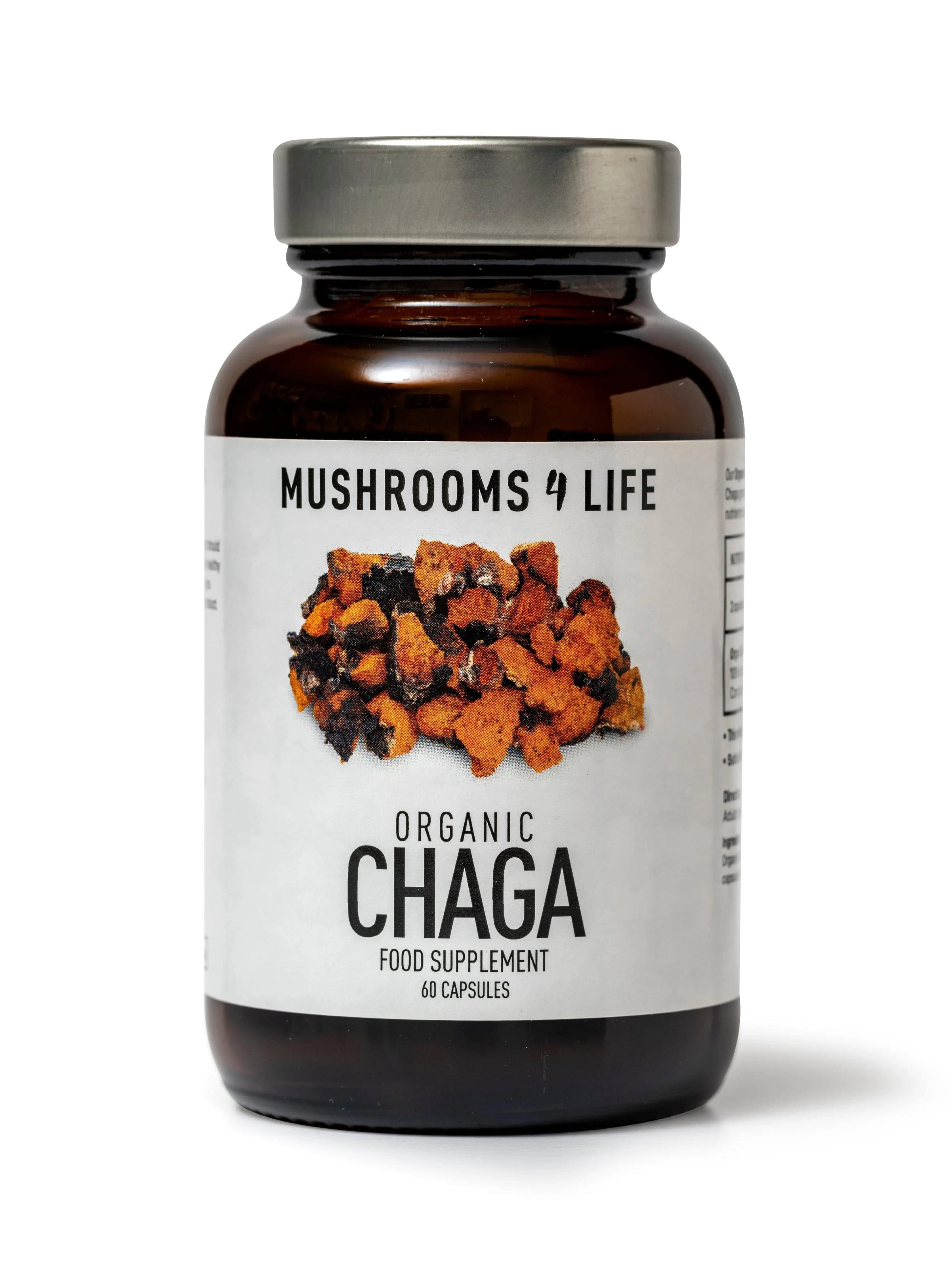 Mushrooms 4 Life Mushrooms Organic Chaga Mushroom 60 Caps