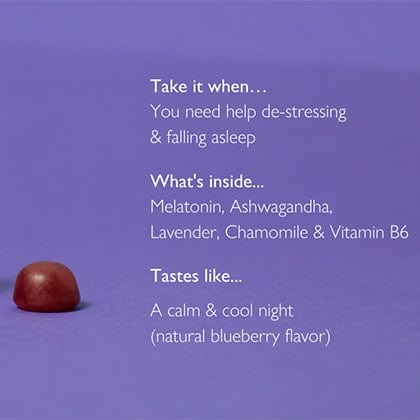 Rescue Night 60 Gummies RESCUE® Plus Sleep & Stress Support Gummies Blueberry