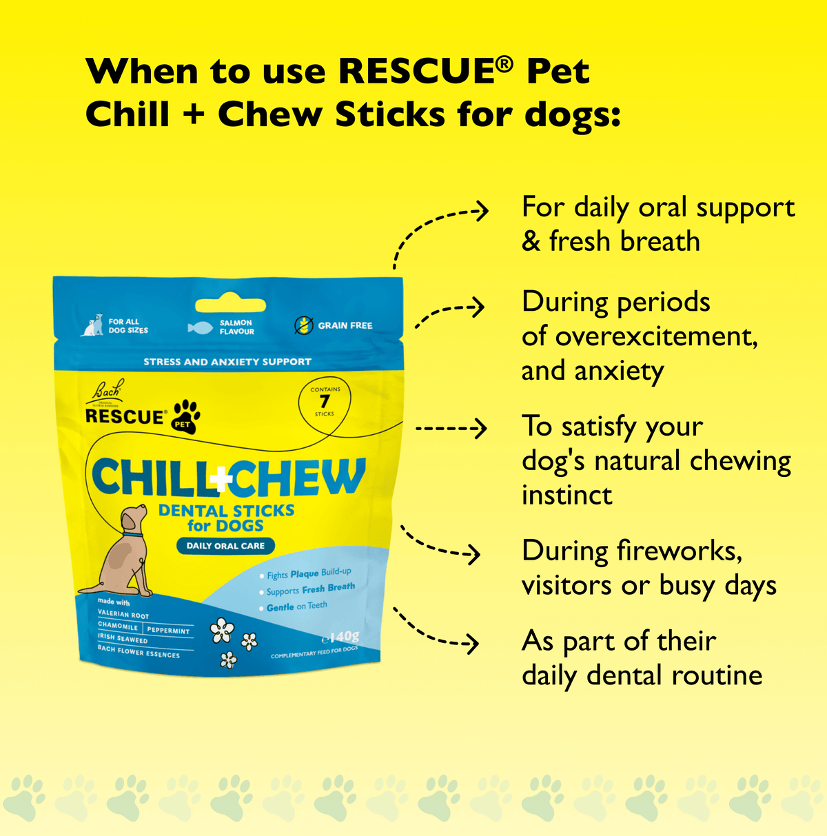 Rescue Pets 7 Sticks RESCUE® Pet Calming Chews for Dogs
