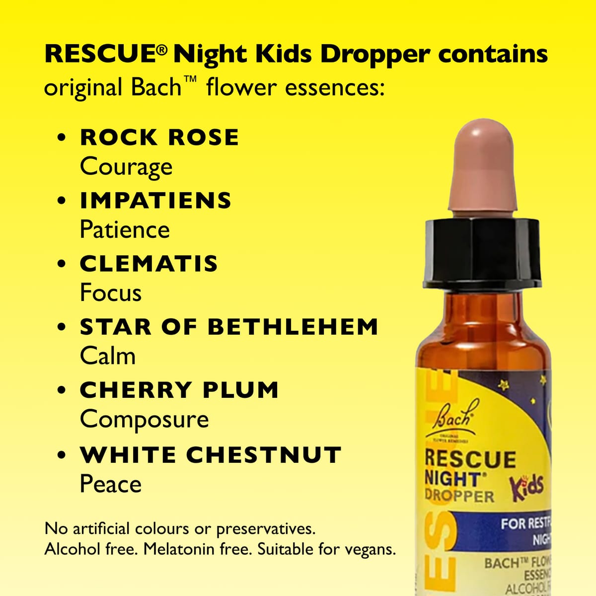 Rescue Kids 10ml RESCUE® Kids Night Dropper (Glycerine)