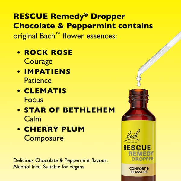 Rescue Remedy 20ml RESCUE Remedy® Dropper Chocolate & Peppermint Flavour