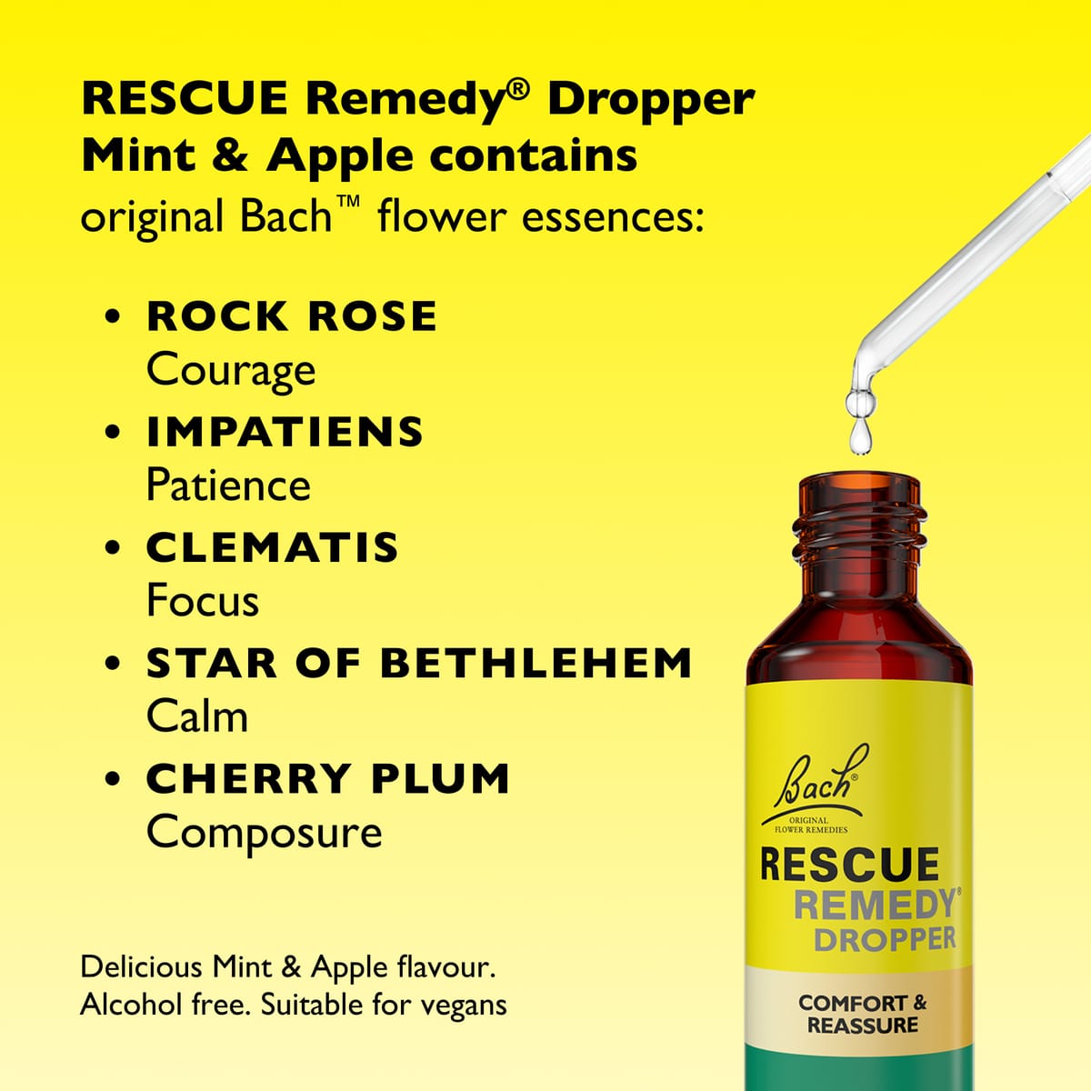 Rescue Remedy 20ml RESCUE Remedy® Dropper Mint & Apple Flavour