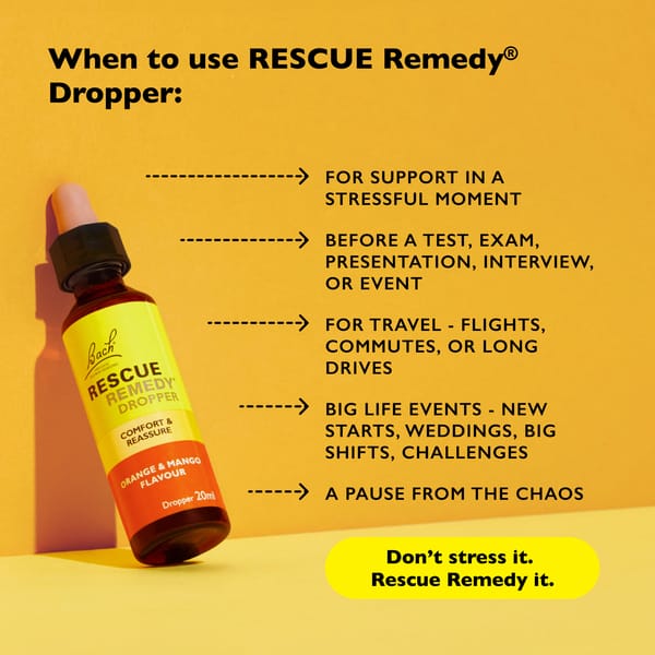 Rescue Remedy 20ml RESCUE Remedy® Dropper Orange & Mango Flavour