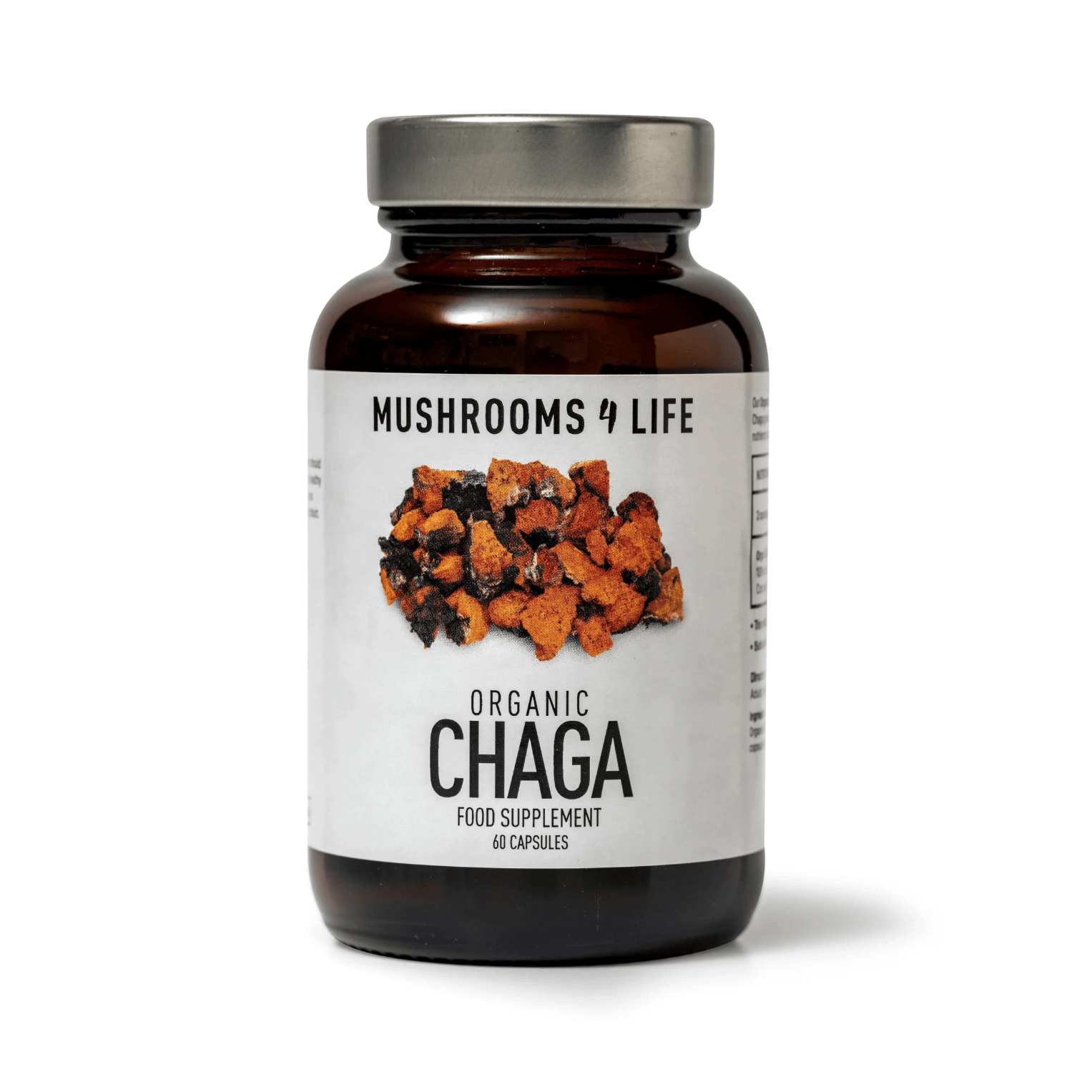 Mushrooms 4 Life Mushrooms Organic Chaga Mushroom 60 Caps