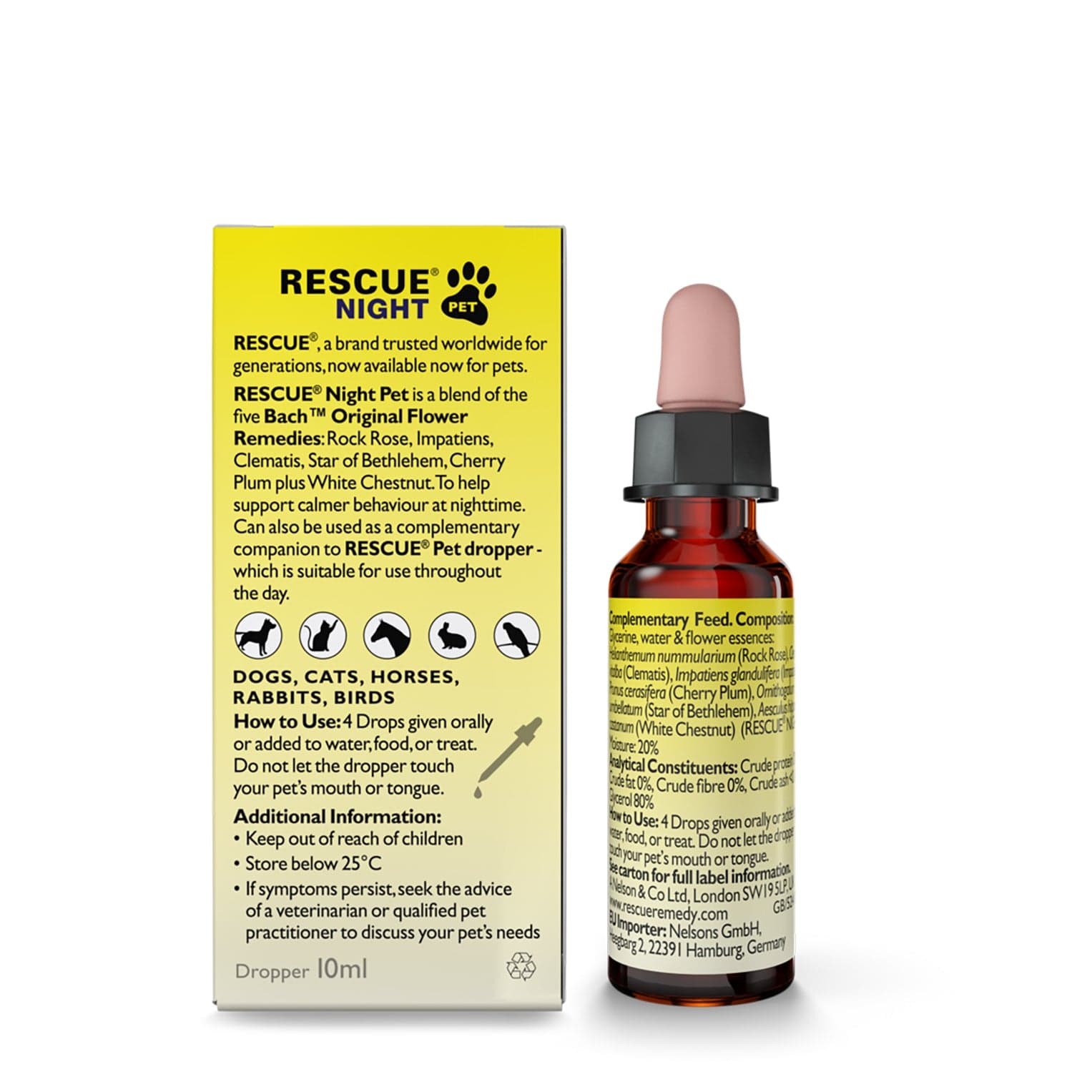 Rescue Pets 10ml RESCUE® Pet Night Dropper (Glycerine)