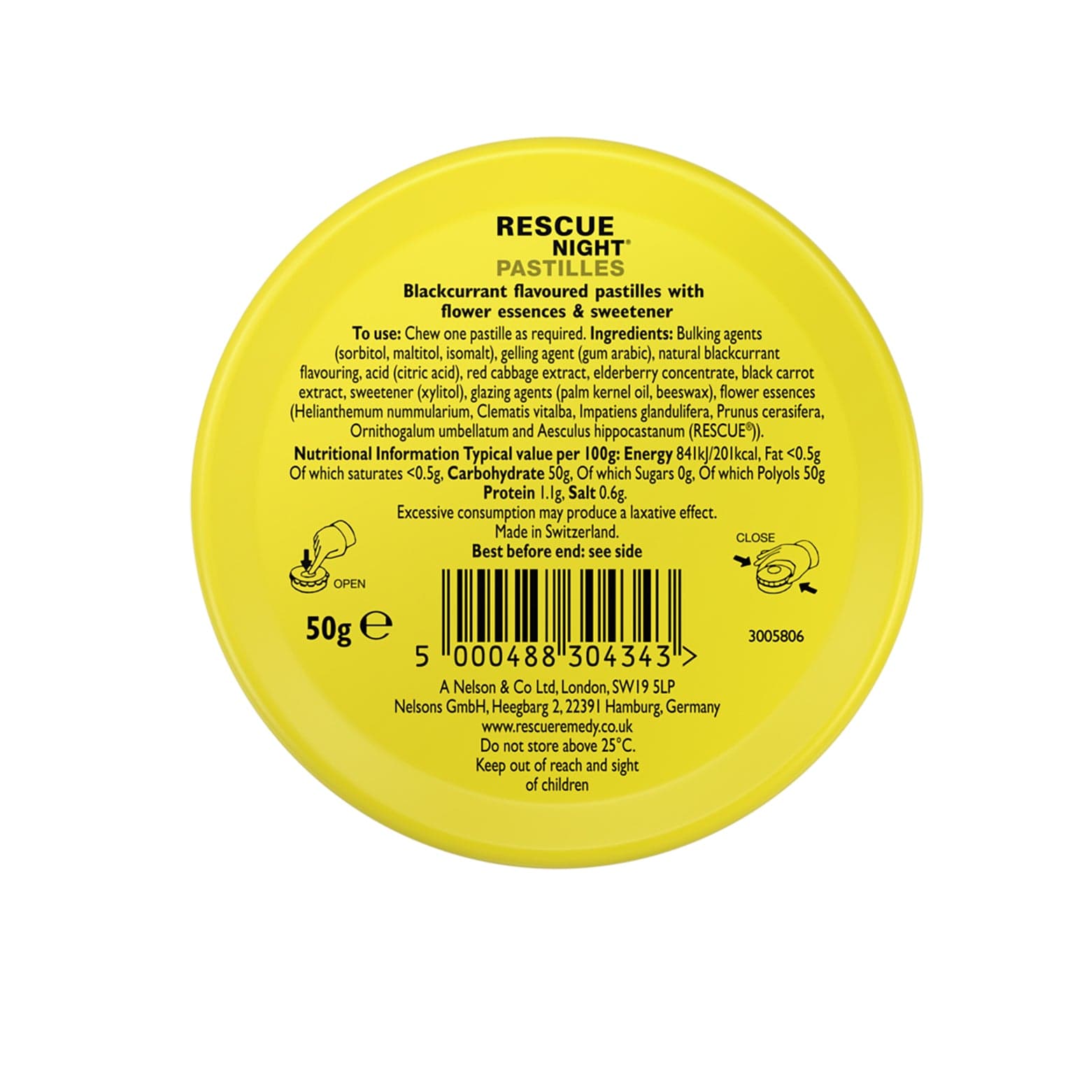 Rescue Everyday emotional support 50g RESCUE® Night Pastilles Blackcurrant Flavour