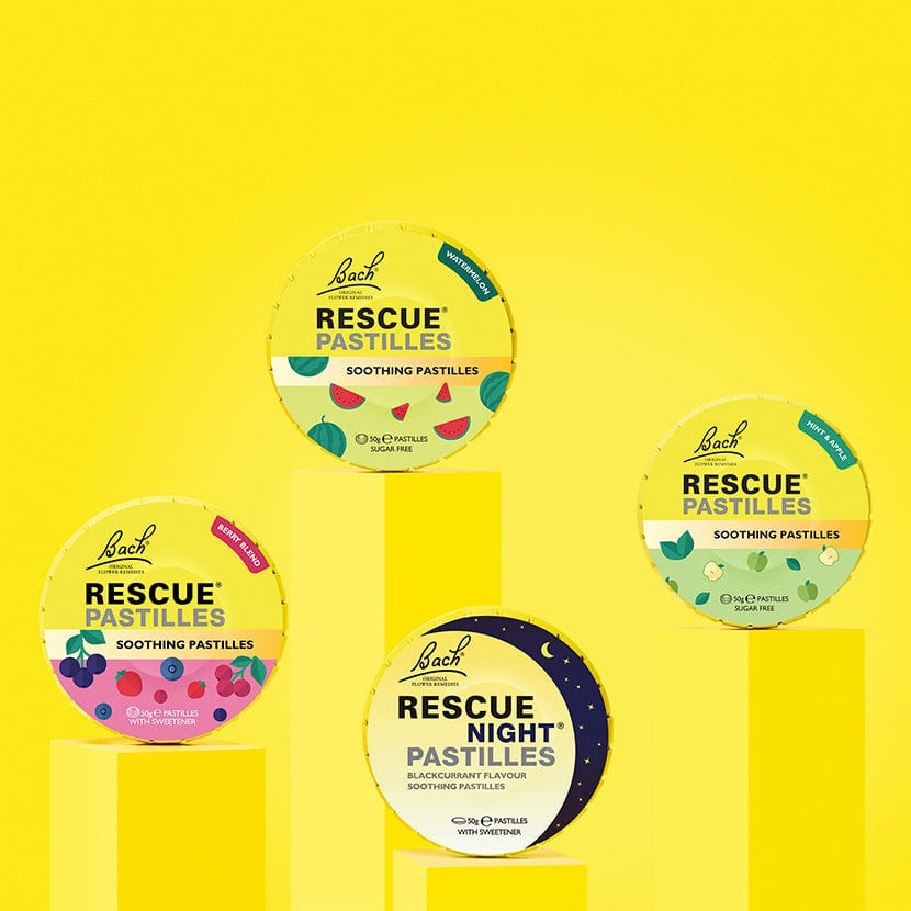 Rescue Watermelon, Berry, Mint & Apple and Blackcurrant Night Flavoured Pastilles