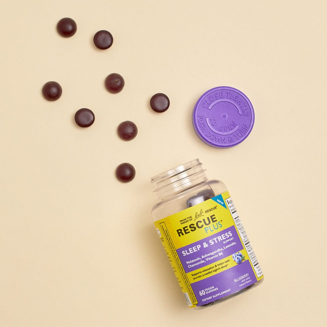 Rescue Night 60 Gummies RESCUE® Plus Sleep & Stress Support Gummies Blueberry