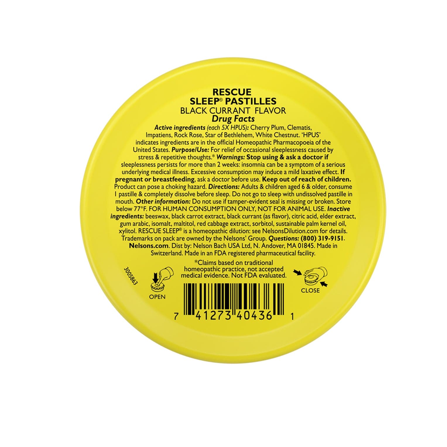 Rescue Everyday emotional support 50g RESCUE Sleep® Pastilles Black Currant
