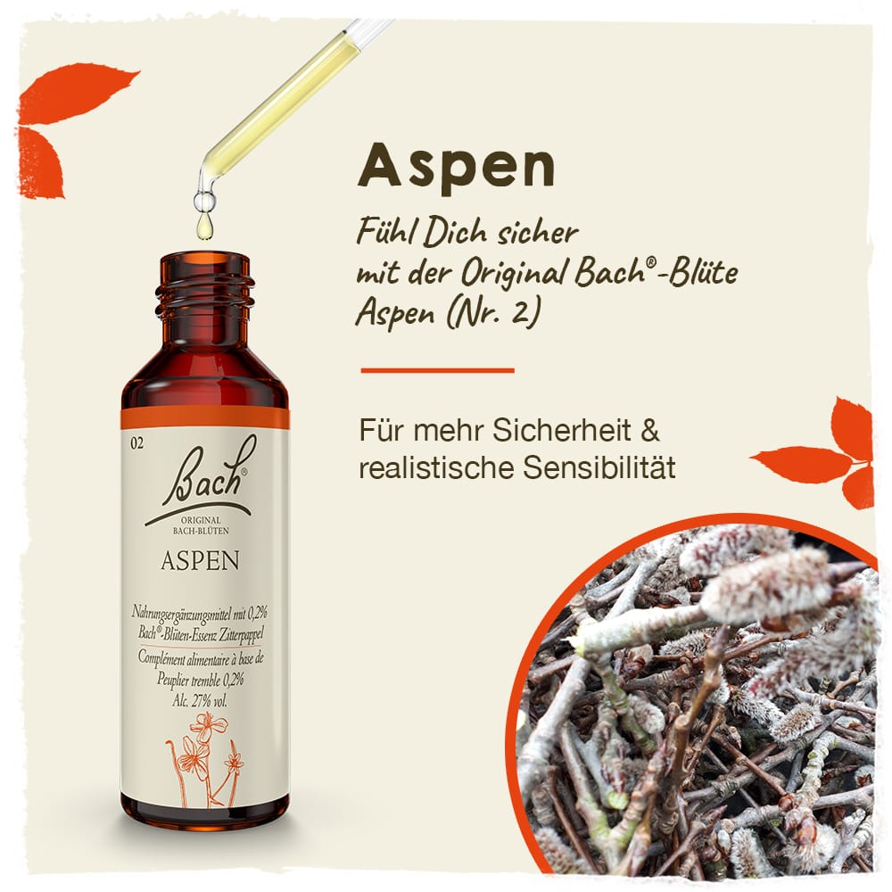 Bach Flower Remedy 20ml Original Bach® Flower Dropper Aspen
