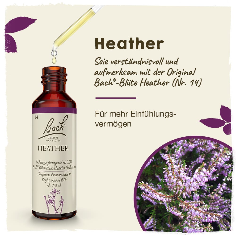 Bach Flower Remedy 20ml Original Bach® Flower Dropper Heather