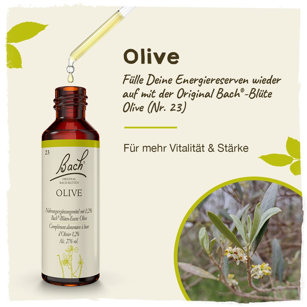Bach Flower Remedy 20ml Original Bach® Flower Dropper Olive