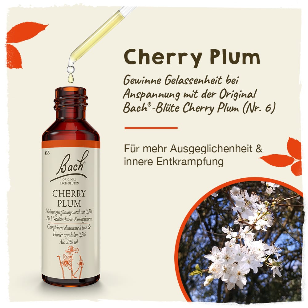 Bach Flower Remedy 20ml Original Bach® Flower Dropper Cherry Plum