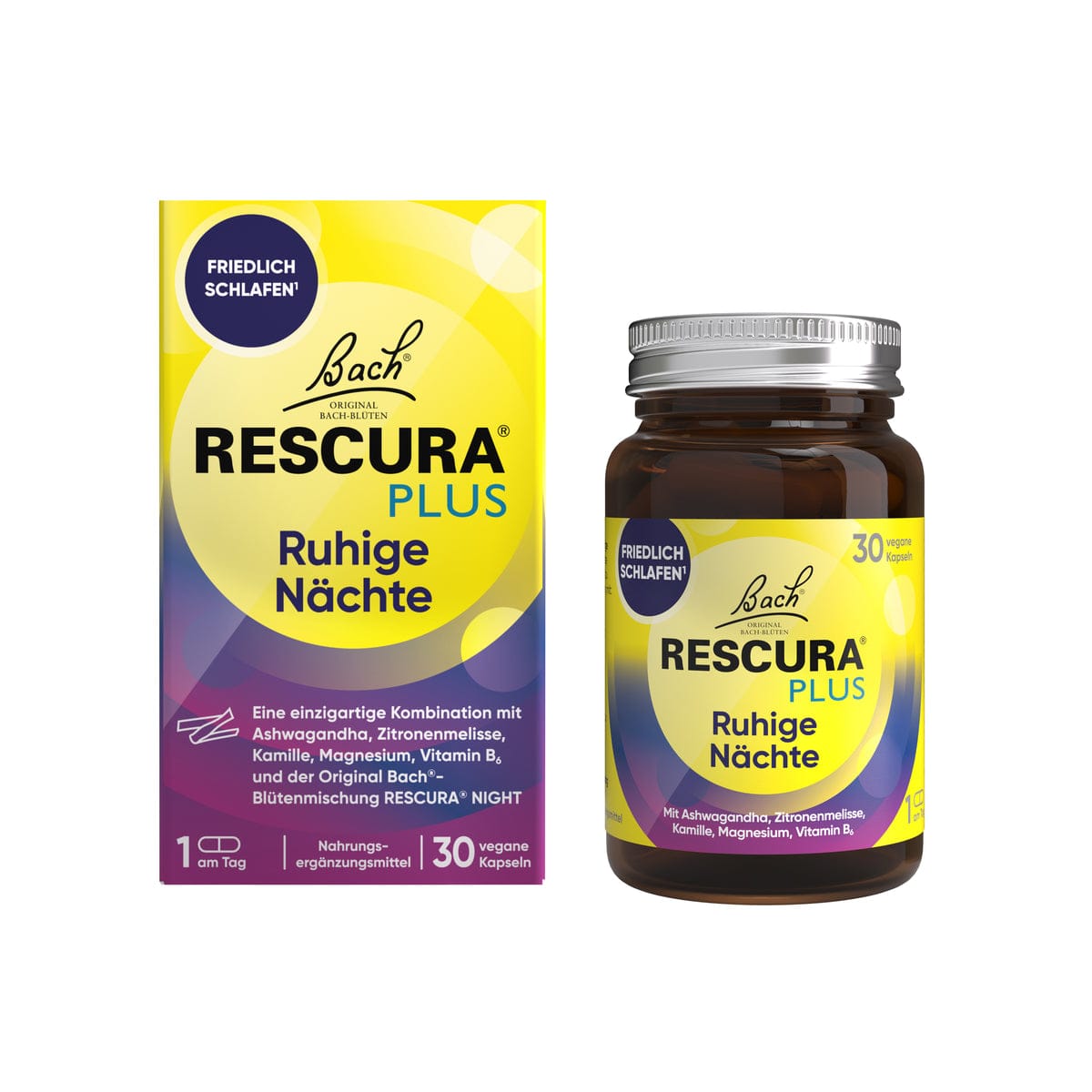 Rescue Remedy 30 Kapseln Bach RESCURA®️ PLUS Ruhige Nächte Kapseln 30 Stück