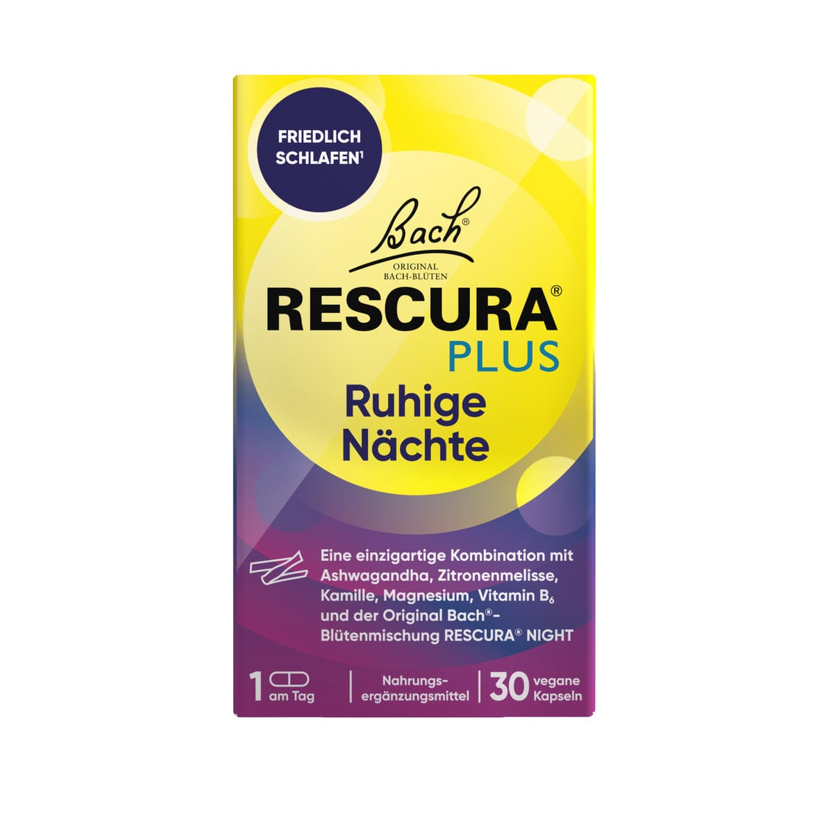 Rescue Remedy 30 Kapseln Bach RESCURA®️ PLUS Ruhige Nächte Kapseln 30 Stück