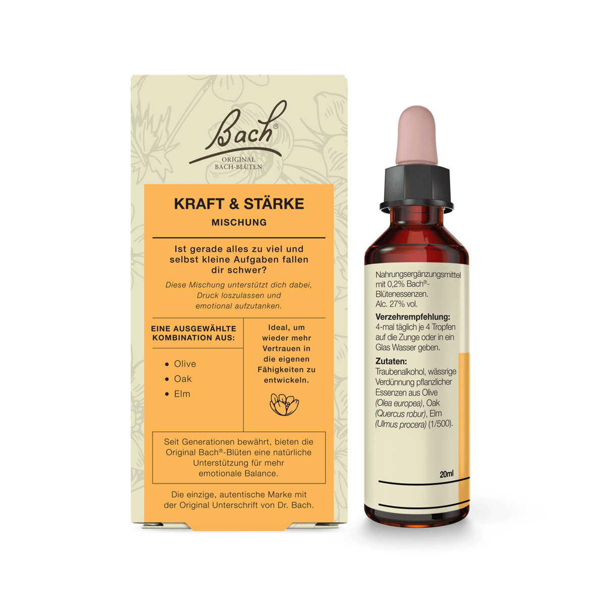 Bach Flower Remedy 20ml Bach-Blütenmischung Kraft & Stärke