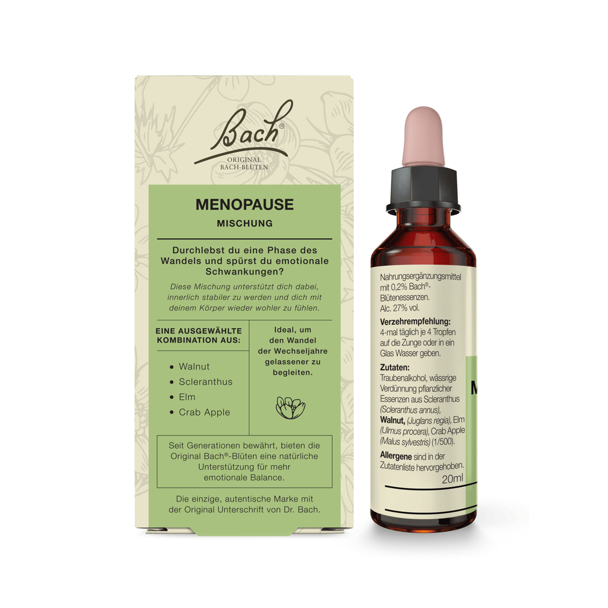 Bach Flower Remedy 20ml Bach-Blütenmischung Menopause