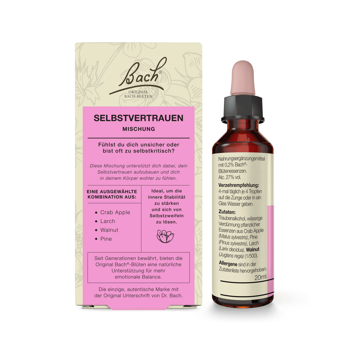 Bach Flower Remedy 20ml Bach-Blütenmischung Selbstvertrauen