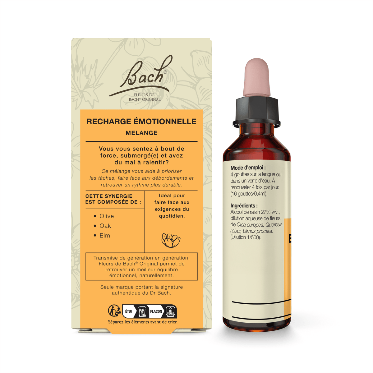 Bach Flower Remedy 20ml Mélange Expert de Bach® Recharge Émotionnelle