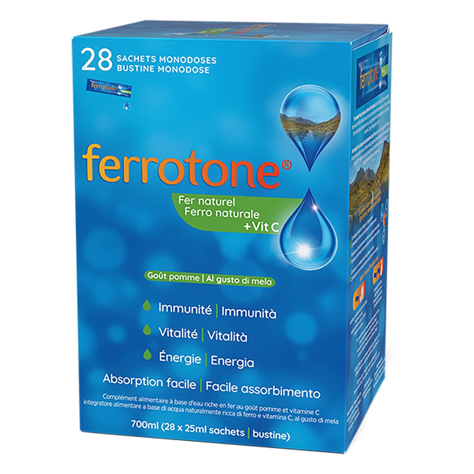 Ferrotone® + vitamin C with apple flavor
