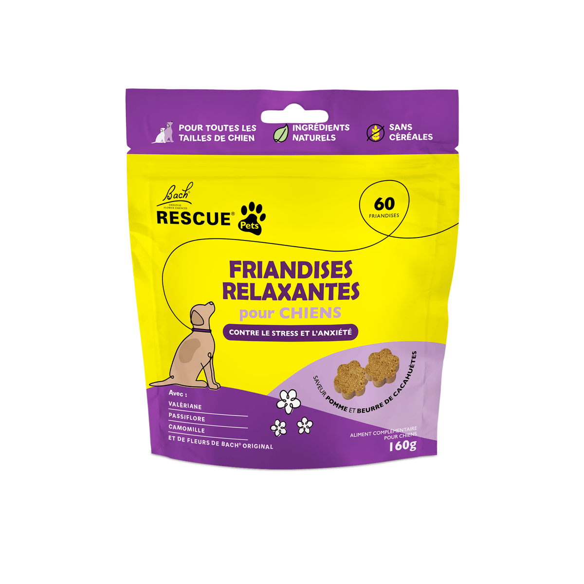 Rescue Pets 60 friandises Friandises relaxantes pour chiens RESCUE® Pets