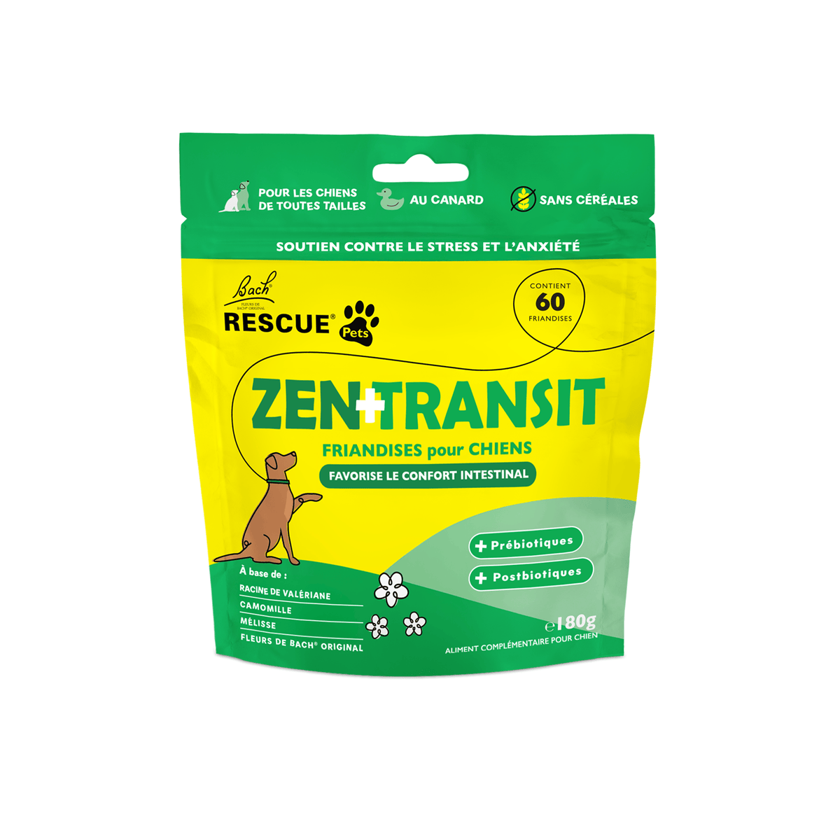 Rescue Pets 60 friandises Friandises tendres pour chiens RESCUE® Pets Zen + Transit