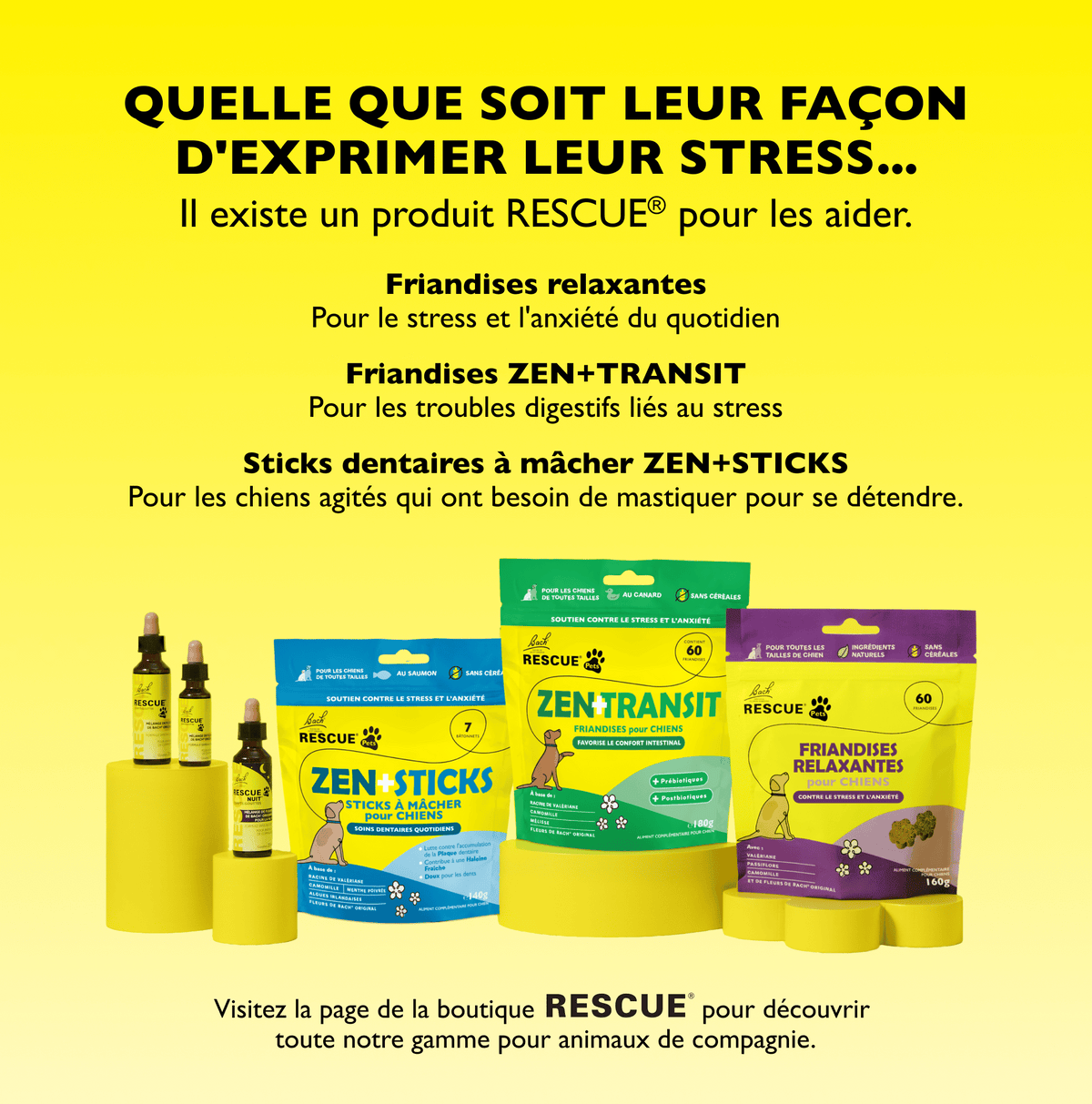 Rescue Pets 7 sticks Friandises relaxantes pour chiens RESCUE® Pets