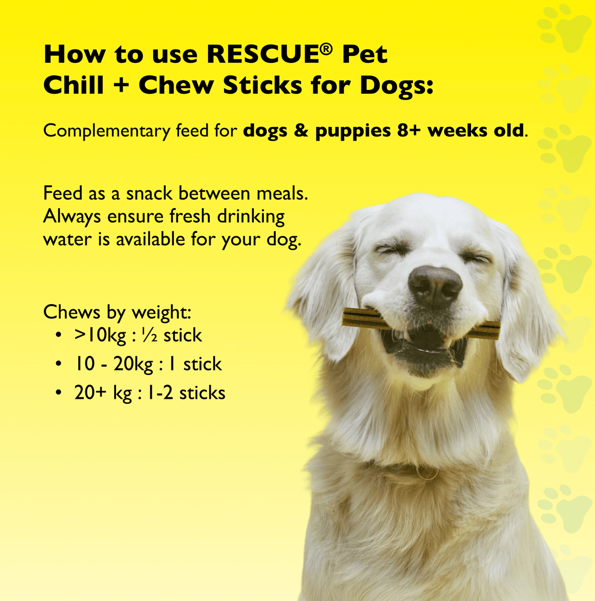 Rescue Pets 7 Sticks RESCUE® Pet Calming Chews for Dogs