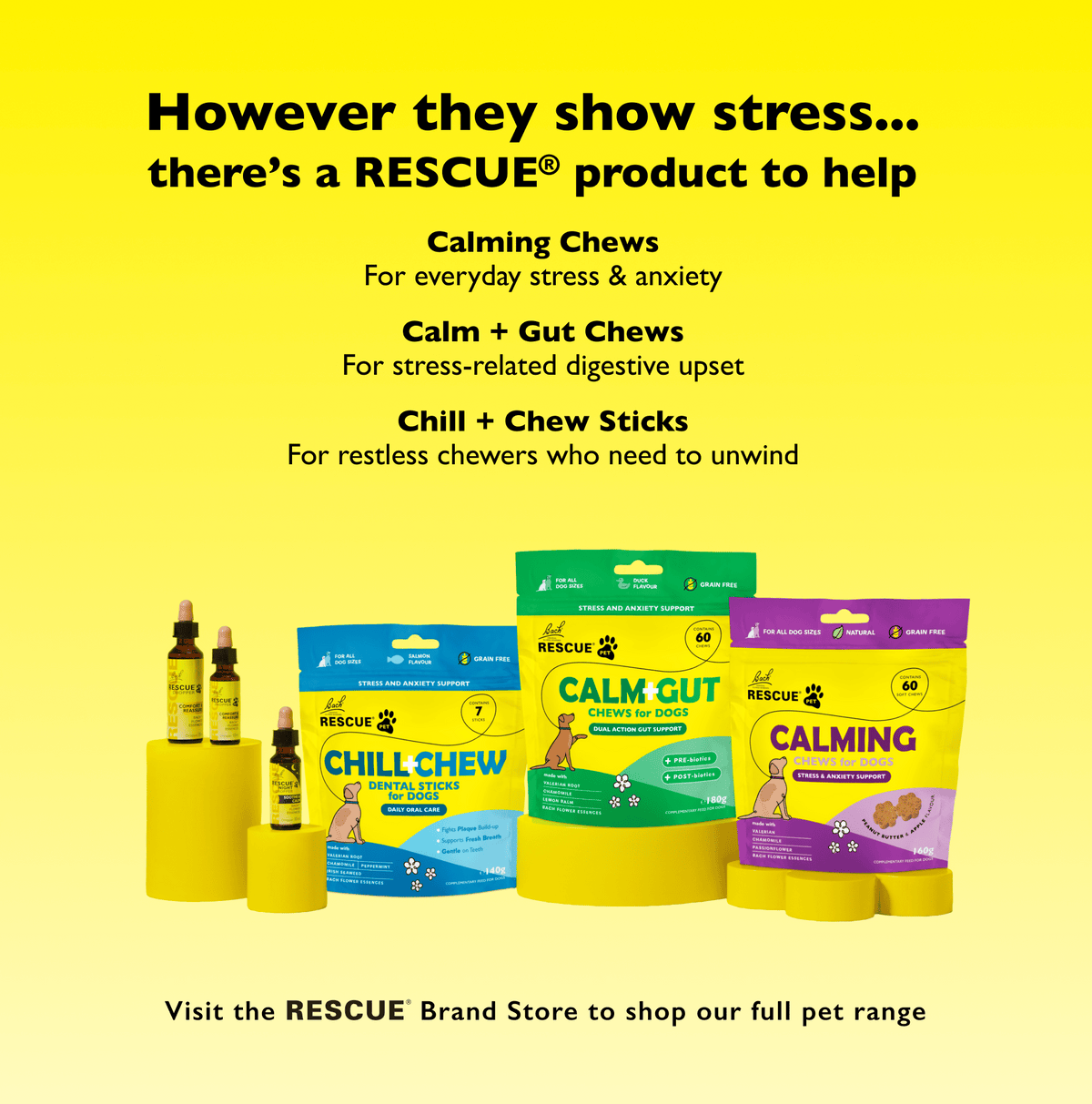 Rescue Pets 7 Sticks RESCUE® Pet Calming Chews for Dogs