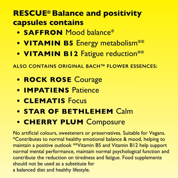 Rescue Supplement 30 Capsules RESCUE® Balance and Positivity Capsules