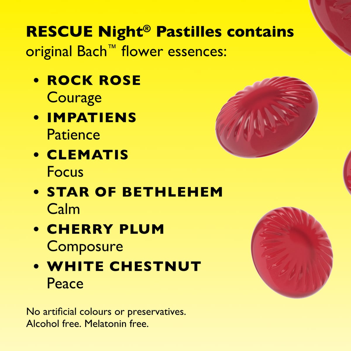 Rescue Everyday emotional support 50g RESCUE® Night Pastilles Blackcurrant Flavour
