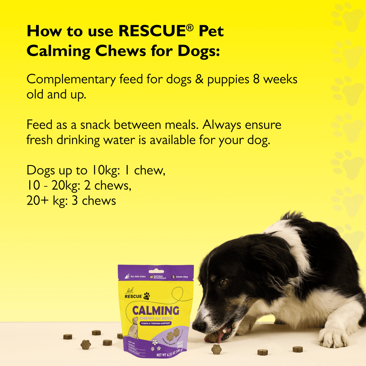 Rescue Pets 60 Chews RESCUE® Pet Calming Chews for Dogs