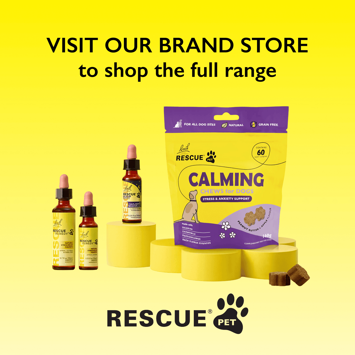 Rescue Pets 60 Chews RESCUE® Pet Calming Chews for Dogs