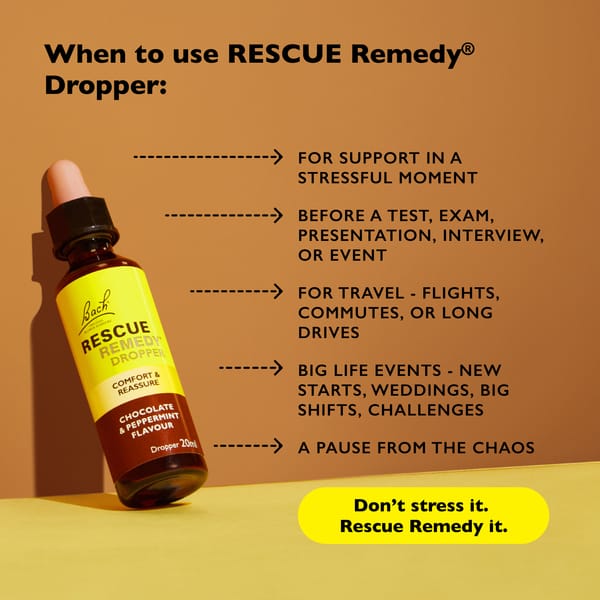 Rescue Remedy 20ml RESCUE Remedy® Dropper Chocolate & Peppermint Flavour