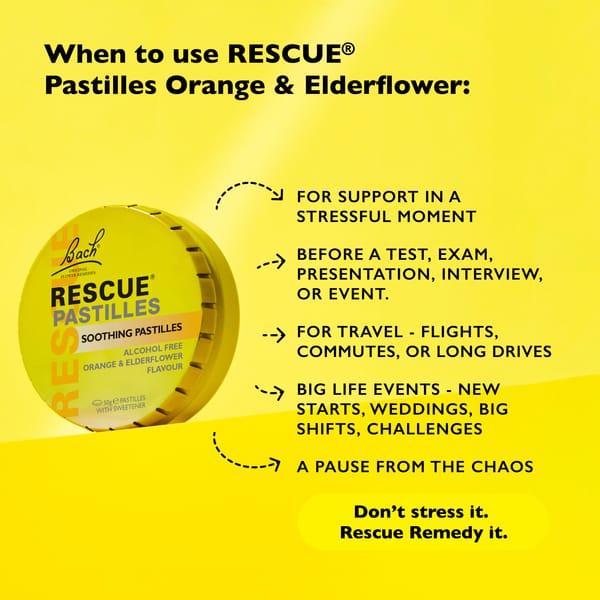 Rescue Everyday emotional support 50g RESCUE® Pastilles Orange and Elderflower