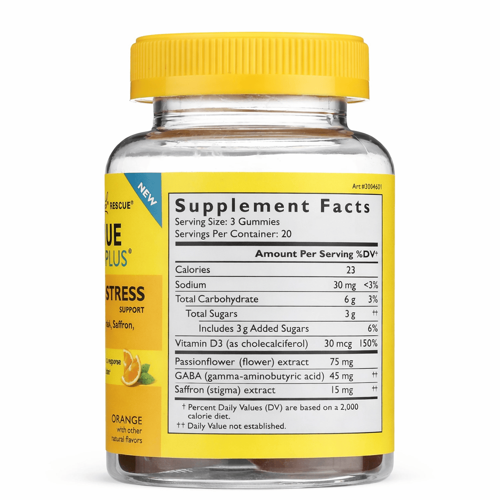 Rescue Plus 60 Gummies RESCUE Plus® Mood & Stress Support Gummies Orange