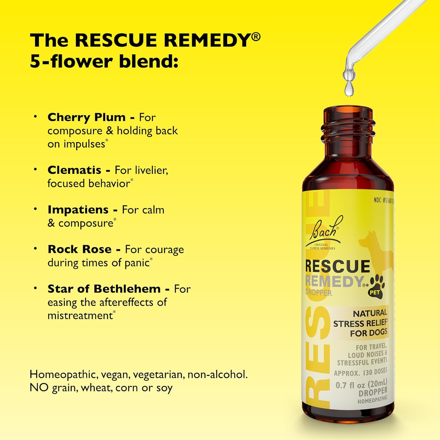 Rescue Pets RESCUE Remedy®  Pet Dropper for Dogs 20 ml